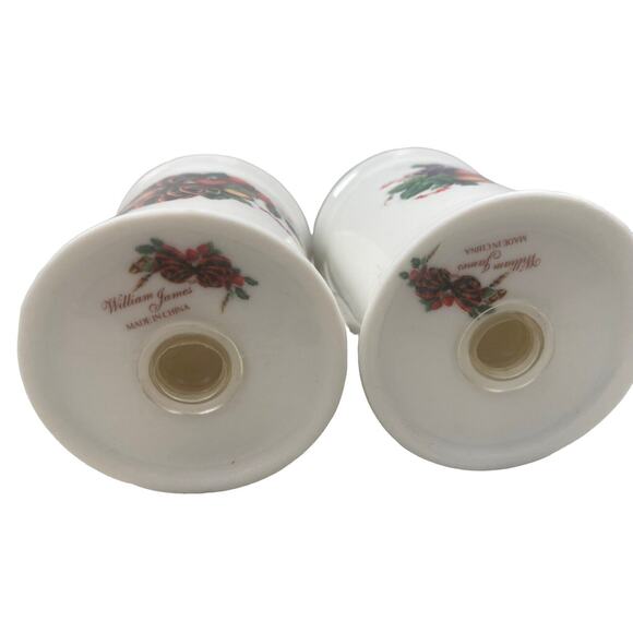 Vintage William James Ceramic Porcelain Holiday Fall Salt And Pepper Shaker - Picture 6 of 16